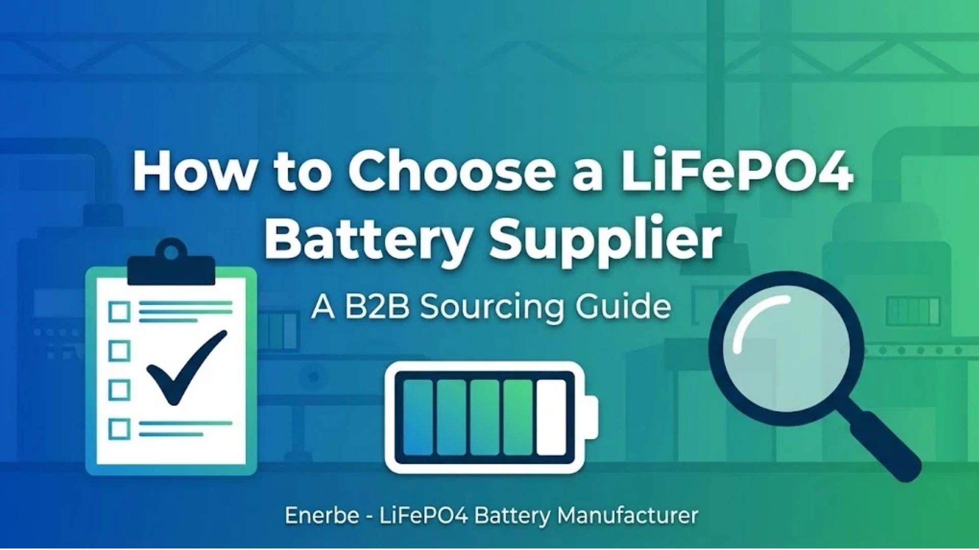 How to choose a LiFePO4 battery supplier guide featured image for B2B buyers